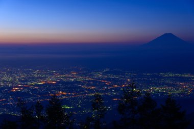 Kofu ve Mt.Fuji peyzaj