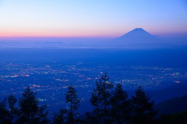 Kofu ve Mt.Fuji peyzaj