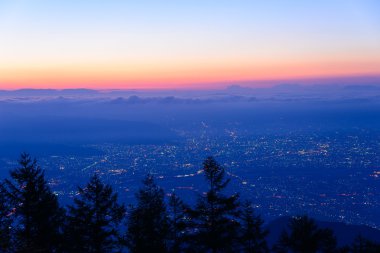 Kofu ve Mt.Fuji peyzaj