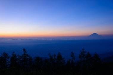 Kofu ve Mt.Fuji peyzaj