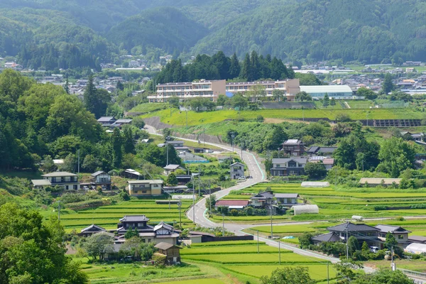 Krajobraz Iida w Nagano, Japonia — Zdjęcie stockowe