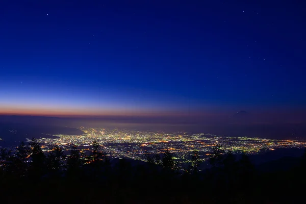 Paisaje de Kofu y Monte Fuji — Foto de Stock