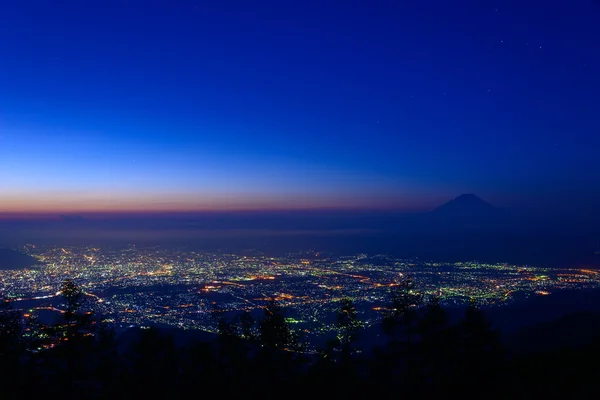 Paisagem de Kofu e Mt.Fuji — Fotografia de Stock