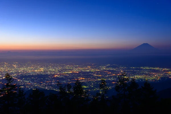 Paisagem de Kofu e Mt.Fuji — Fotografia de Stock