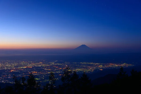 Paesaggio di Kofu e del Monte Fuji — Foto Stock