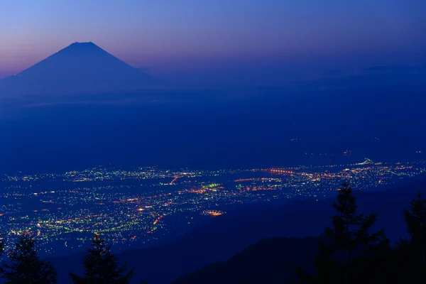 Paesaggio di Kofu e del Monte Fuji — Foto Stock