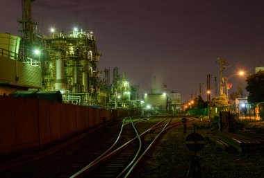 Gece sahne fabrikaların