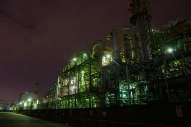 Gece sahne fabrikaların