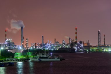 Gece sahne fabrikaların