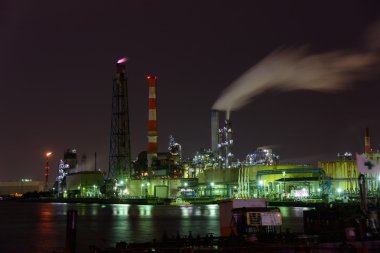 Gece sahne fabrikaların