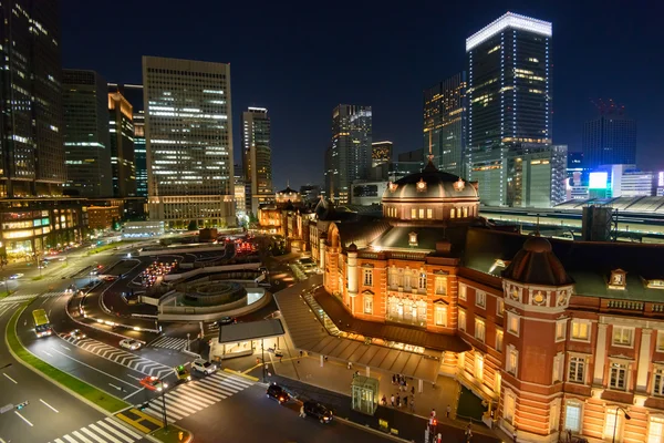 Scène nocturne de Tokyo Station — Photo