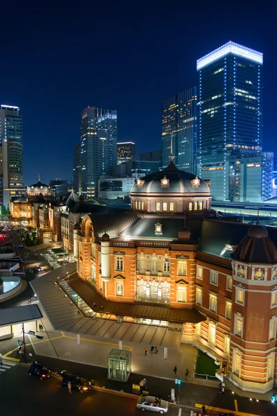 Night scene of Tokyo Station — Stock Photo, Image