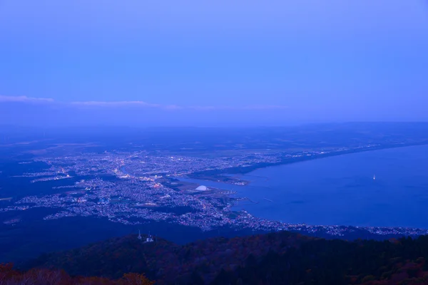 Éjszakai jelenet Mutsu város — Stock Fotó