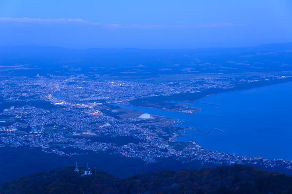 Escena nocturna de la ciudad de Mutsu —  Fotos de Stock