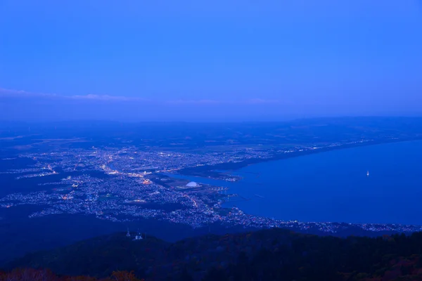 Night scene of Mutsu city — Stock Photo, Image