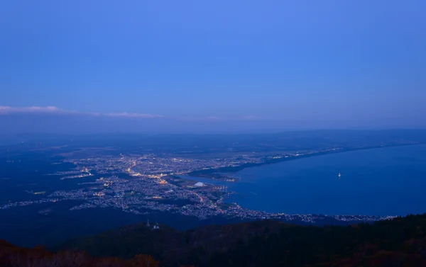 Night scene of Mutsu city — Stock Photo, Image