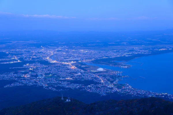 Σκηνή νύχτα της πόλης Mutsu — Φωτογραφία Αρχείου