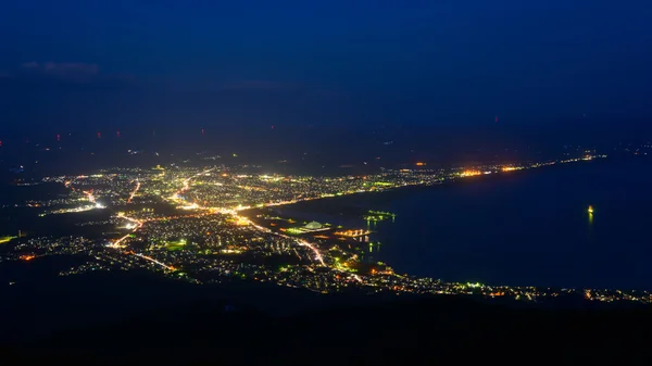 Scène nocturne de la ville de Mutsu — Photo