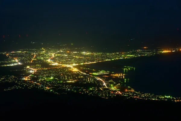 Night scene of Mutsu city — Stock Photo, Image