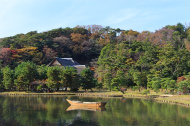 Sonbahar yaprakları Sankeien Bahçe, Yokohama, Kanagawa, Japonya