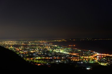 Night scene of Shonan clipart