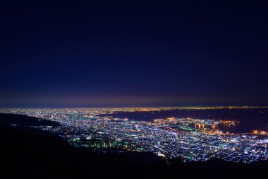 Osaka ve Kobe Alacakaranlık, Mt.Maya Kukuseidai görünümünden