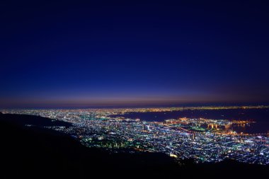 Osaka ve Kobe Alacakaranlık, Mt.Maya Kukuseidai görünümünden