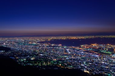 Osaka ve Kobe Alacakaranlık, Mt.Maya Kukuseidai görünümünden