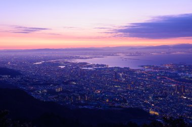 Osaka ve Kobe Alacakaranlık, Mt.Maya Kukuseidai görünümünden
