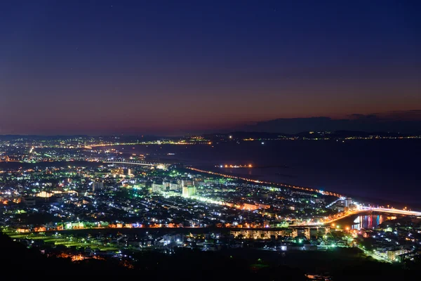 Night scene of Shonan — 图库照片