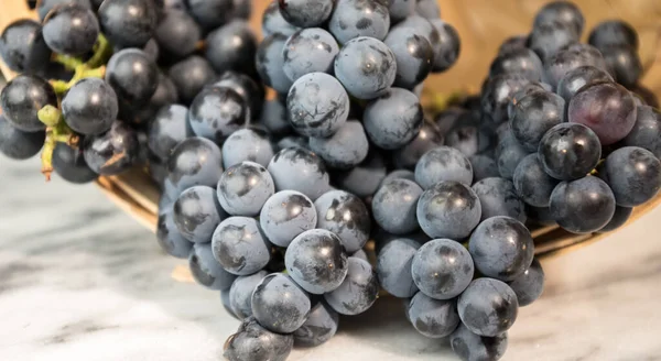 Freshly Picked Grapes Basket — Stock Photo, Image