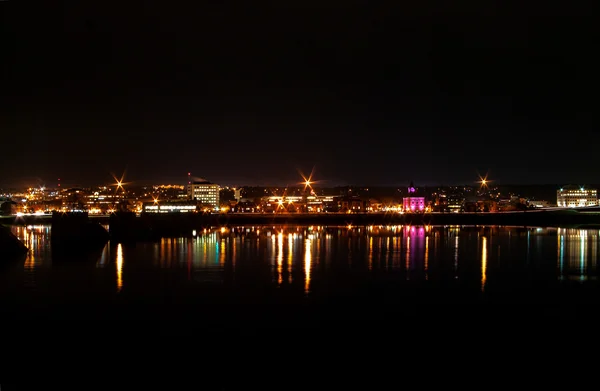 Luzes da cidade de Fredericton sul — Fotografia de Stock