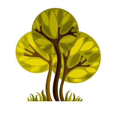 Sanatsal stilize doğal tasarım sembolü