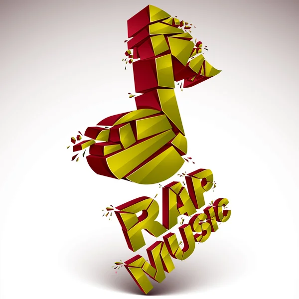 Tema Rap music — Vector de stock