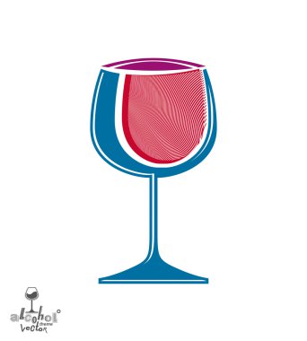 Classic pink elegant wine goblet