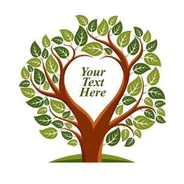 ağaç dalları şeklinde kalp ile