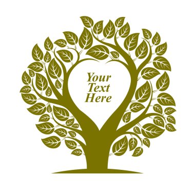 ağaç dalları şeklinde kalp ile