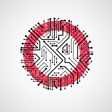 soyut bilgisayar devre kartı