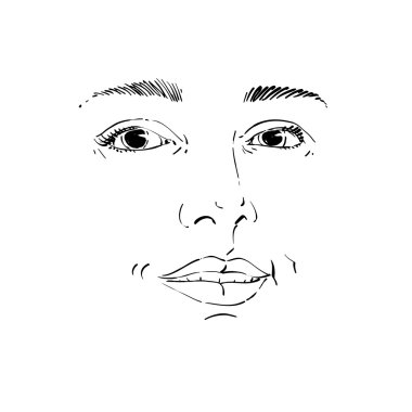 Mask with face features