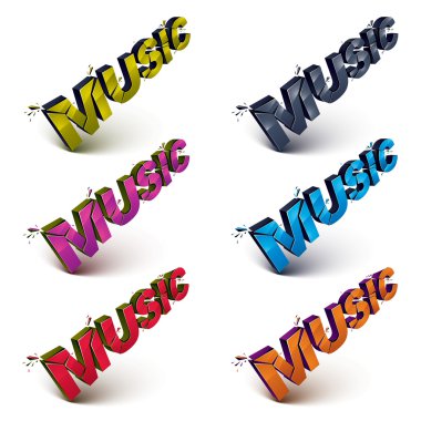 kırık parçalar halinde müzik kelimeler