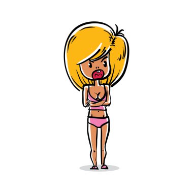 kızgın bağıran genç bayan portresi