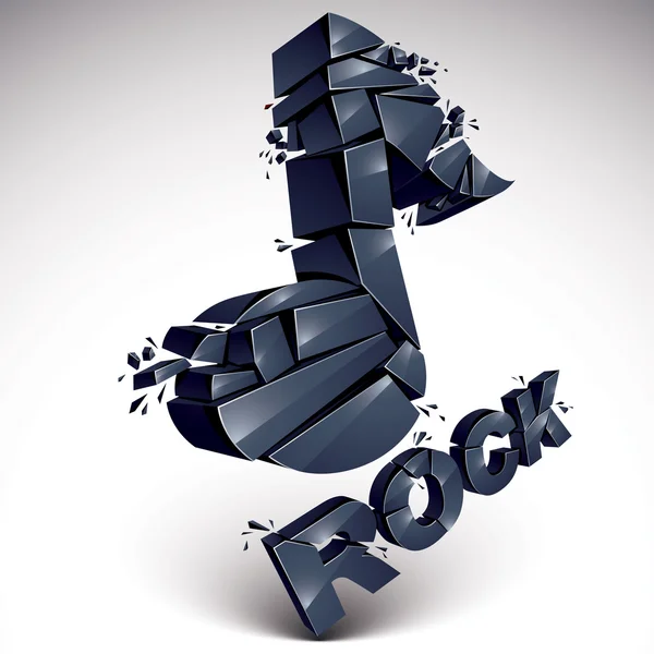 Rock musiktema. — Stock vektor
