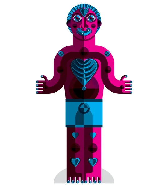 Personaje geométrico — Vector de stock