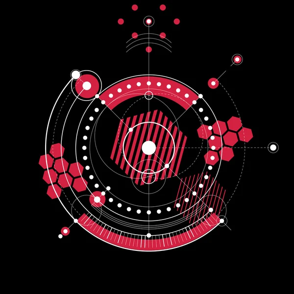 Schéma technique, vecteur rouge — Image vectorielle