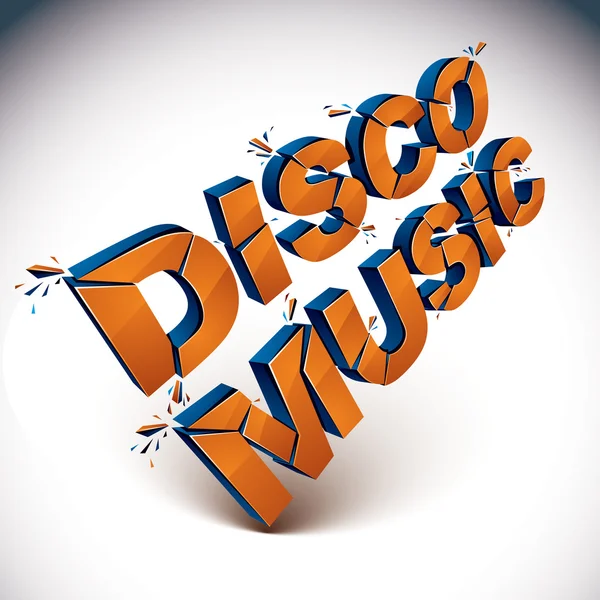 Disco muziek tekst — Stockvector