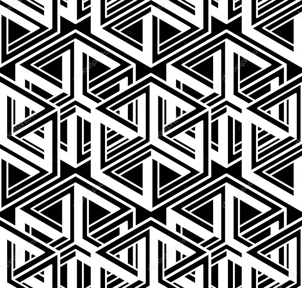 Illusive continuous monochrome pattern