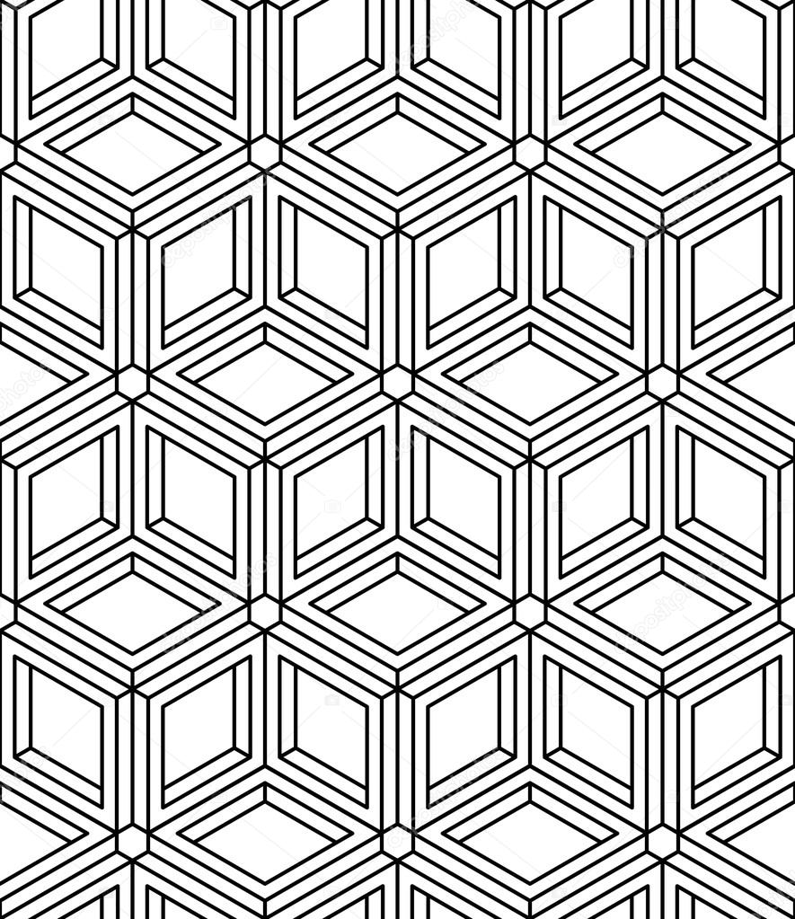 Illusive continuous monochrome pattern
