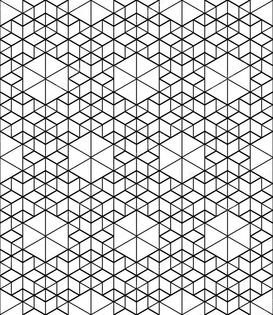 Monochrome geometric seamless pattern