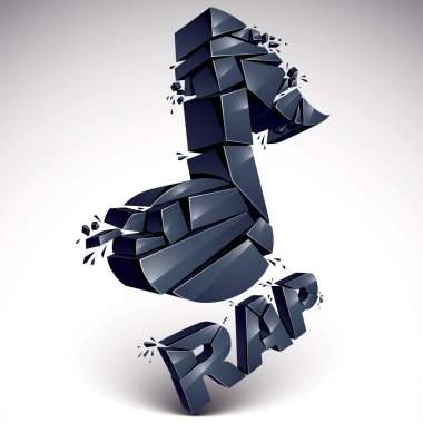 musical note created from refractions