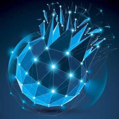 faceted radiance blue figure
